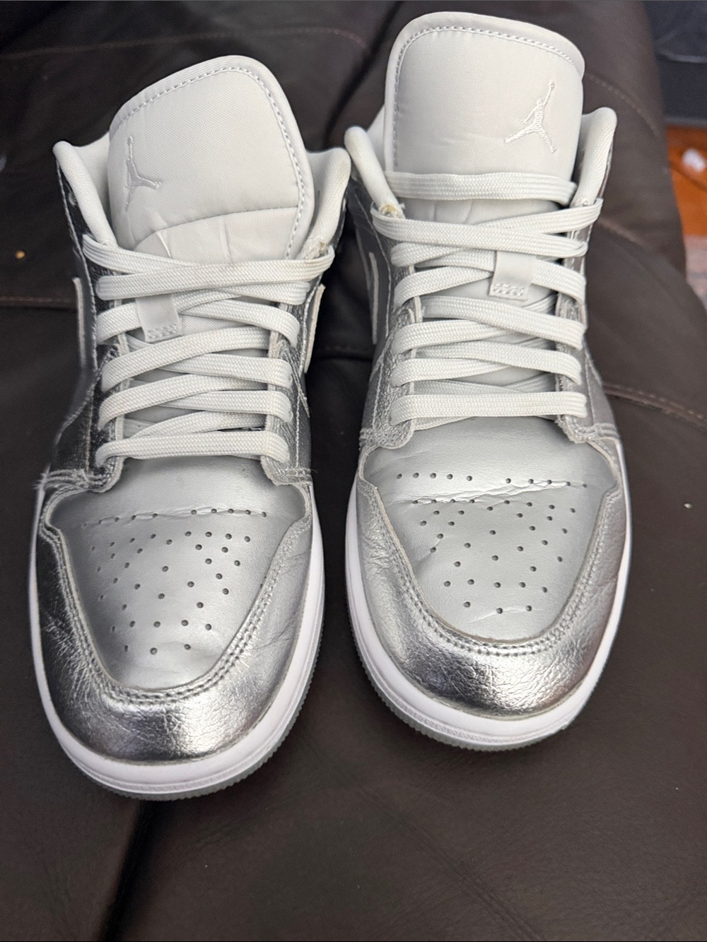 Jordan Men’s Low-Top Sneakers - Silver/White